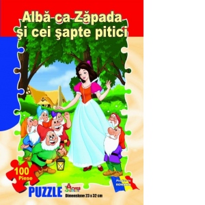 Puzzle 100 piese – Alba ca Zapada si cei sapte pitici