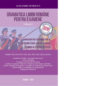 Gramatica limbii romane pentru examene. Volumul I. Notiuni teoretice, exercitii aplicative, grile comentate. Editia 2025 (revizuita dupa noua programa scolara si DOOM 3) 1 Gramatica limbii romane pentru examene. Volumul I. Notiuni teoretice, exercitii aplicative, grile comentate. Editia 2025 (revizuita dupa noua programa scolara si DOOM 3)