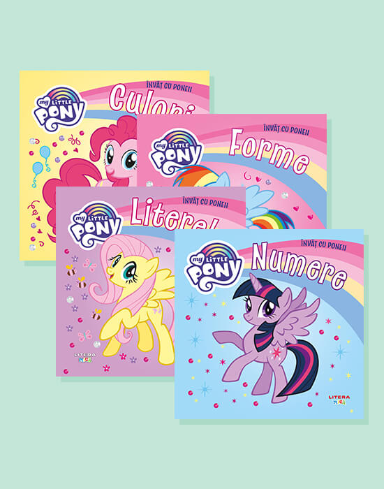 Invat cu poneii. Pachet 4 carti My little pony Invat cu poneii. Pachet 4 carti My little pony