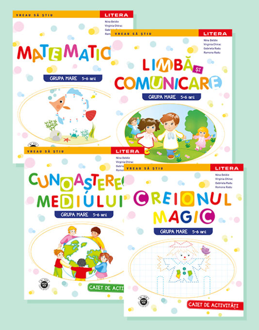 Caiete de activitati Grupa mare 5 – 6 ani. Pachet 4 carti Caiete de activitati Grupa mare 5 – 6 ani. Pachet 4 carti