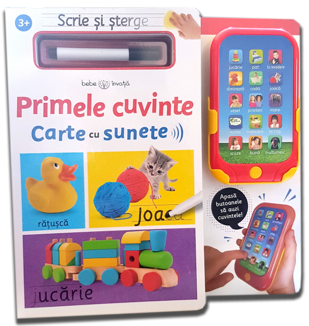 Scrie și șterge. Primele cuvinte. Carte cu sunete Scrie și șterge. Primele cuvinte. Carte cu sunete