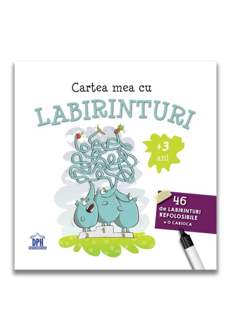 Cartea mea cu labirinturi – 46 de labirinturi refolosibile + o carioca (+3 ani) Cartea mea cu labirinturi – 46 de labirinturi refolosibile + o carioca (+3 ani)