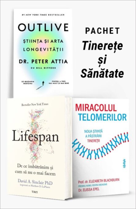 Pachet Tinerețe și Sănătate. Outlive/Lifespan/Miracolul telomerilor – Dr. Peter Attia Pachet Tinerețe și Sănătate. Outlive/Lifespan/Miracolul telomerilor – Dr. Peter Attia