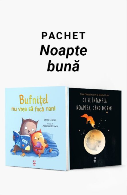 Pachet Noapte bună. Bufniţel nu vrea să facă nani/Ce se întâmplă noaptea când dorm – Debi Gliori Pachet Noapte bună. Bufniţel nu vrea să facă nani/Ce se întâmplă noaptea când dorm – Debi Gliori