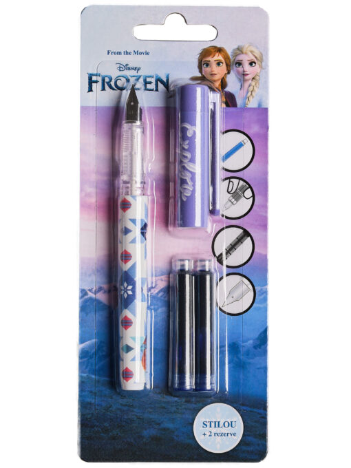 Stilou + 2 cartuse cerneala, Disney Frozen Stilou + 2 cartuse cerneala, Disney Frozen