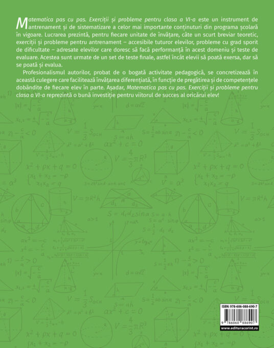 Matematica pas cu pas. Exerciții și probleme pentru clasa a VI-a 2 Matematica pas cu pas. Exerciții și probleme pentru clasa a VI-a - imagine 2