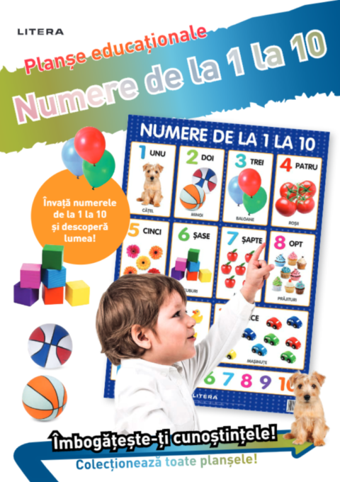 Numere de la 1 la 10. Planșe educaționale Numere de la 1 la 10. Planșe educaționale