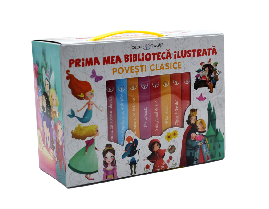 Cutie. Prima mea biblioteca ilustrata. Povesti clasice (8 carticele) Cutie. Prima mea biblioteca ilustrata. Povesti clasice (8 carticele)